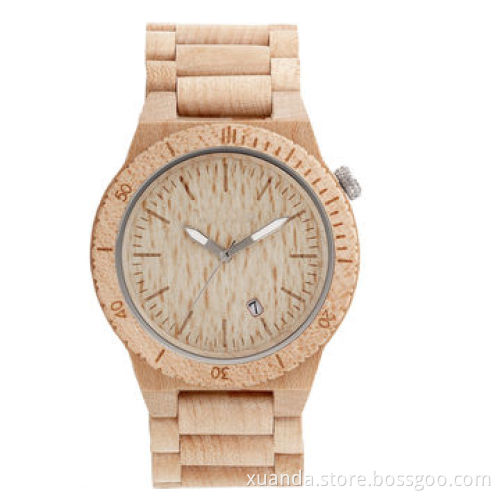 New style wooden watches, 100% 30 meters waterproof, natural maple material